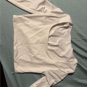 SHEIN White Long Sleeve Crop Top